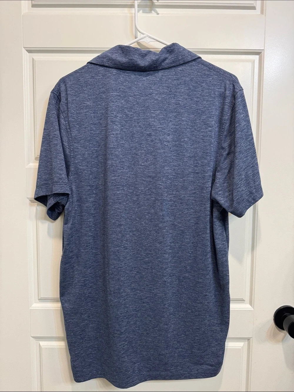 J. Crew Performance Heather Navy Blue Polo